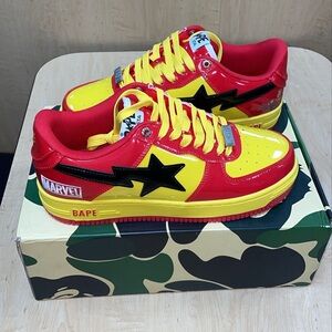 Bape X Marvel Bapesta Limited Edition Sneakers size 9.5